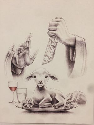 Art piece  at Wani Vegan Bakery in Rome