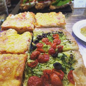 Pizza at Wani Vegan Bakery in Rome