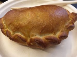 Panzerotto with spinach and vegan cheese  at Wani Vegan Bakery in Rome