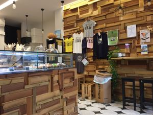 Wani: the interior  at Wani Vegan Bakery in Rome