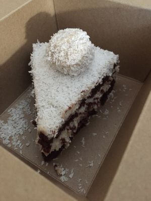 Raffaello cake, with coconut, chocholate and almond  at Wani Vegan Bakery in Rome