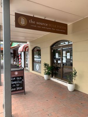 Shop front  at The Source Bulk Foods in Bryon Bay