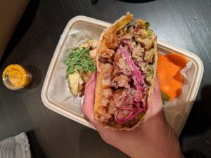 Cali burrito (fries inside!) at Black Flamingo in Brooklyn