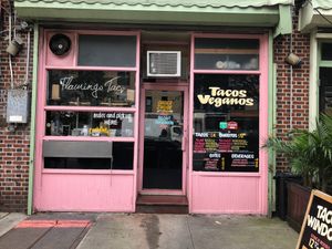 Side Taco Vegan shop open 12-6 at Black Flamingo in Brooklyn