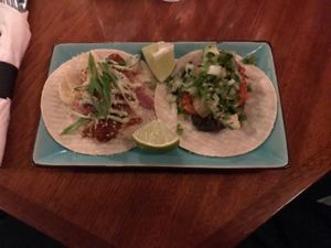 The Jam and The Al Pastor Tacos at Black Flamingo in Brooklyn