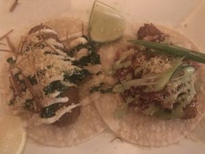 Shroom and Jam tacos at Black Flamingo in Brooklyn