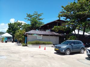 Umbrellas at Umbrellas Beach Bar in St Georges
