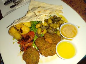 Mezze Plate at Umbrellas Beach Bar in St Georges