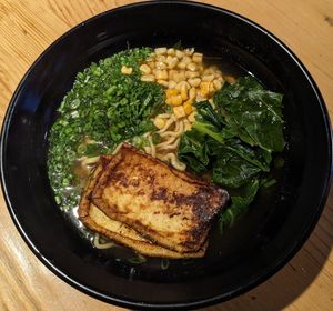 Vegan Tokyo Shoyu ramen at Matsunoki Ramen - Pine St Market in Portland