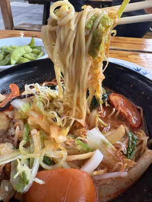 wheat noodles   at Kinboshi Ramen in Portland