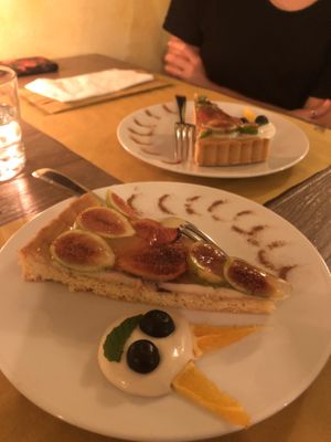 Best vegan pie with figs. at Amaranta Bio Bistrot in Rovereto