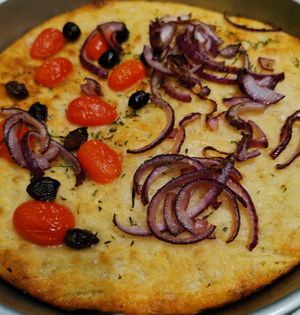 focaccia at Black Sheep Raw • Vegan Lab & Bistrot in Trento