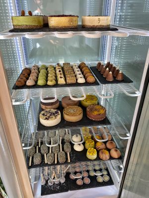 Their cake selection    at Black Sheep Raw • Vegan Lab & Bistrot in Trento