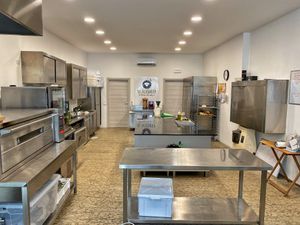 Inside/kitchen area    at Black Sheep Raw • Vegan Lab & Bistrot in Trento