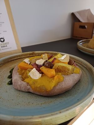 Don't remember the name of this, but super tasty as all the other dishes. at Black Sheep Raw • Vegan Lab & Bistrot in Trento