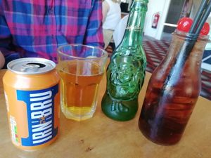 Drinks (rare Item Bru find) at Eat Me in Scarborough