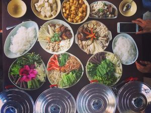 Hot-pot with a selection of size at Pi Vegetarian Bistro in Ho Chi Minh City