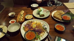 knockout dinner.   at Pi Vegetarian Bistro in Ho Chi Minh City