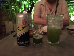 Minty cucumber soda at Pi Vegetarian Bistro in Ho Chi Minh City
