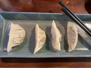 Mushroom and mixed vegetable Gyoza  at Pi Vegetarian Bistro in Ho Chi Minh City