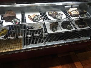 Dessert case at Viveg in Santiago