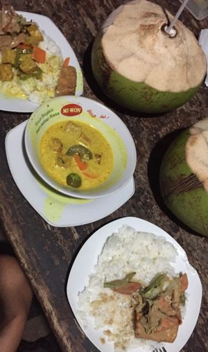 vegan todu curry and gado-gado with tempeh and rice at Ya Ya in 