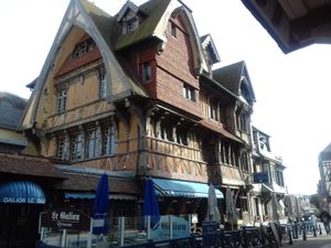 outside, very old and beautiful at La Salamandre in Etretat