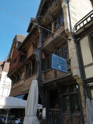 Outside at La Salamandre in Etretat