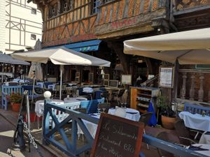 Outside at La Salamandre in Etretat