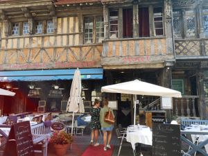 Outside at La Salamandre in Etretat