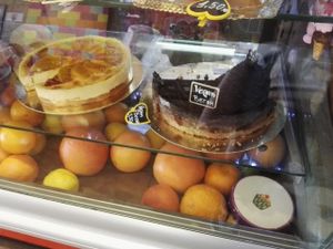 Vegan cake at Ice Cream Saloon Clio in Nessebar