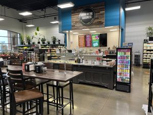 Smoothie bar  at Akin's Natural Foods Market in Rogers