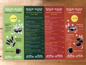 lots of veg choices   at Himalaya Cafe in Edinburgh