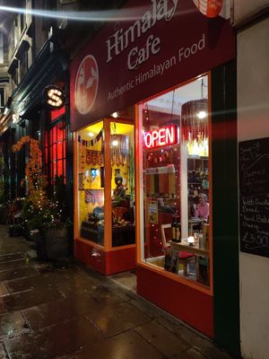 Outside at Himalaya Cafe in Edinburgh