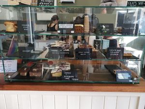 Cake counter - majority vegan at The Flame Tree Cafe in Dundee