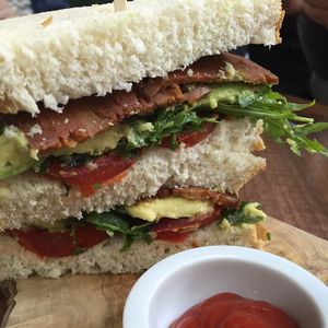 vegan BLT wth avocado at The Flame Tree Cafe in Dundee
