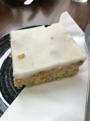 Vegan cornflake coconut crunch traybake. at The Flame Tree Cafe in Dundee