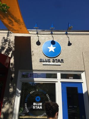 Outside at Blue Star Donuts - 23rd in Portland