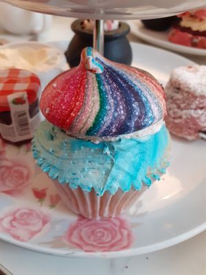 Rainbow cake at The Great British Cupcakery in Newcastle Upon Tyne