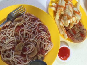 Spaghetti Sgd 4.80 at Vegetarian Delight 素食小吃 - Marsiling Mrt in North Singapore