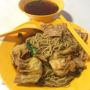 wantons at Vegetarian Delight 素食小吃 - Marsiling Mrt in North Singapore