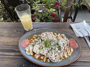 Enchiladas  at Veguisima in Mexico City