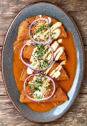Enchilada  at Veguisima in Mexico City