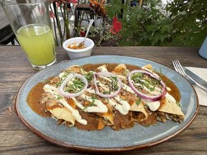 Enchiladas   at Veguisima in Mexico City