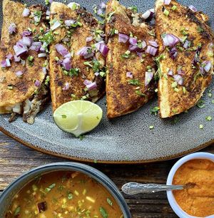 Vegan tacos 🌮   at Veguisima in Mexico City