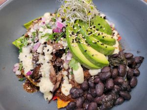 Chilaquiles con setas at Veguisima in Mexico City