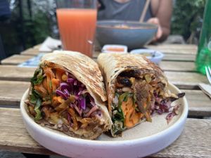 Burrito al pastor  at Veguisima in Mexico City