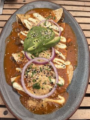 Enchiladas   at Veguisima in Mexico City