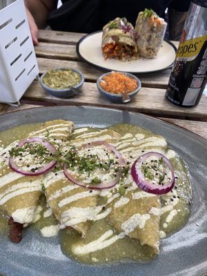 Enchiladas   at Veguisima in Mexico City