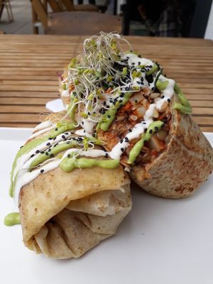 Burrito at Veguisima in Mexico City